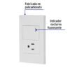 455911 45591 - Placa armada 1 interruptor,1contacto,1.5mod,Española, blanco