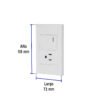 455912 45591 - Placa armada 1 interruptor,1contacto,1.5mod,Española, blanco