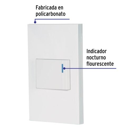 455921 45592 - Placa armada 1 interruptor, 1.5 módulos, Española, blanco