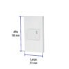 455922 45592 - Placa armada 1 interruptor, 1.5 módulos, Española, blanco