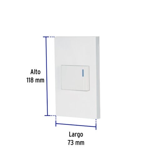 455922 45592 - Placa armada 1 interruptor, 1.5 módulos, Española, blanco