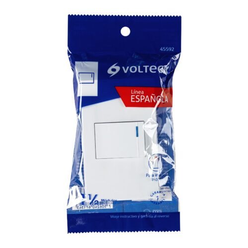 455924 45592 - Placa armada 1 interruptor, 1.5 módulos, Española, blanco