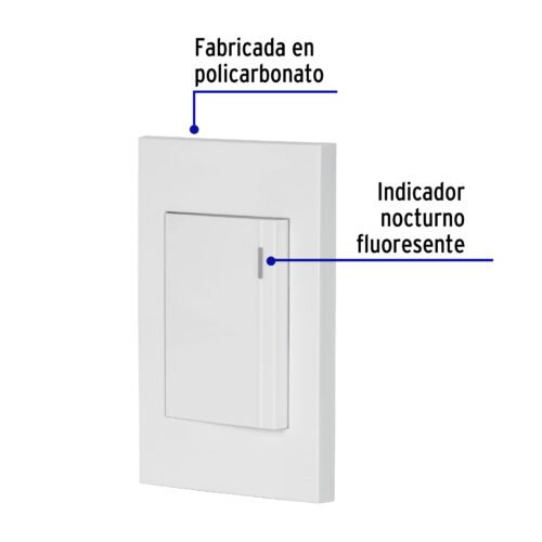 45593 - Placa armada 1 interruptor, 3 módulos, Española, blanco