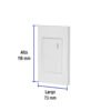 45593 - Placa armada 1 interruptor, 3 módulos, Española, blanco