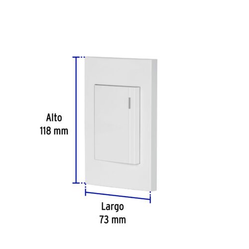 45593 - Placa armada 1 interruptor, 3 módulos, Española, blanco