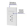 45594 - Placa armada 1 interruptor, 2 contactos,1mod,Española,blanco