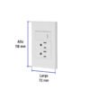 45594 - Placa armada 1 interruptor, 2 contactos,1mod,Española,blanco