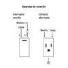 45594 - Placa armada 1 interruptor, 2 contactos,1mod,Española,blanco