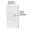 45600 - Placa armada 1 interruptor de 3vías, 1.5mód, Española,blanco