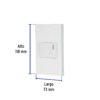 45600 - Placa armada 1 interruptor de 3vías, 1.5mód, Española,blanco