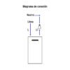 45600 - Placa armada 1 interruptor de 3vías, 1.5mód, Española,blanco