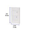 456012 45601 - Placa armada 2interruptores 1de 3vías,1.5mod,Española blanco