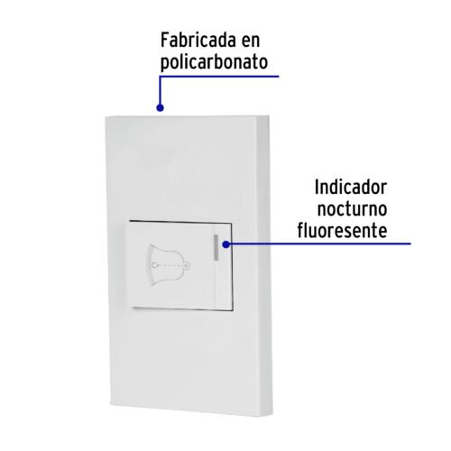 456041 45604 - Placa armada 1 interruptor de timbre,1.5mod, Española,blanco