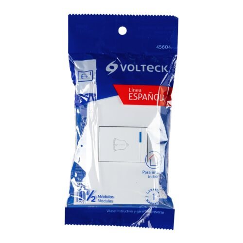456044 45604 - Placa armada 1 interruptor de timbre,1.5mod, Española,blanco