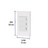 45606 - Placa armada 3 interruptores 1de 3vías,1 mod,Española,blanco