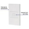 456071 45607 - Placa armada 1 toma para teléfono, 1.5 mod, Española, blanco