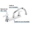 45610 - Mezcladora 8" fregadero cromo, cuello corto, cono, BASIC