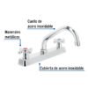 45611 - Mezcladora 8" fregadero cromo, cuello corto, cruceta, BASIC