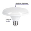 456301 45630 - Lámpara LED tipo OVNI 12 W (equiv. 75 W), luz cálida, caja
