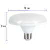 456302 45630 - Lámpara LED tipo OVNI 12 W (equiv. 75 W), luz cálida, caja