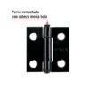 45632 - Bisagra rectangular 1" negra, HERMEX