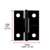 45633 - Bisagra rectangular 1-1/2" negra, HERMEX