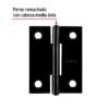 45634 - Bisagra rectangular 2" negra, HERMEX