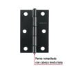 45636 - Bisagra rectangular 3" negra, HERMEX