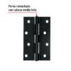 45638 - Bisagra rectangular 4" negra, HERMEX