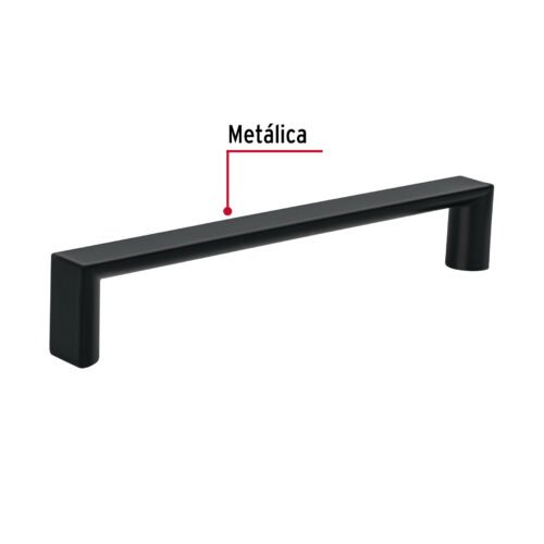 45640 - Jaladera de 128mm, línea Andamio, negro, HERMEX