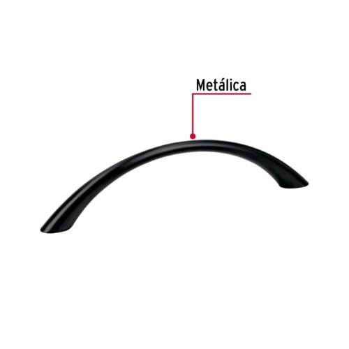 456431 45643 - Jaladera de 96mm, lĂnea Arco, negro, HERMEX
