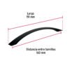 456463 45646 - Jaladera de 160mm, lĂnea Moderna, negro, HERMEX