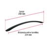 456472 45647 - Jaladera de 224mm, lĂnea Moderna, negro, HERMEX