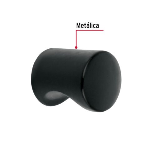 456491 45649 - Perilla estilo "Cilindro" acabado negro, HERMEX