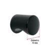 456492 45649 - Perilla estilo "Cilindro" acabado negro, HERMEX