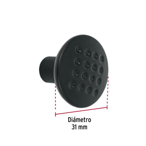 45650 - Perilla estilo "Contempo" acabado negro, HERMEX