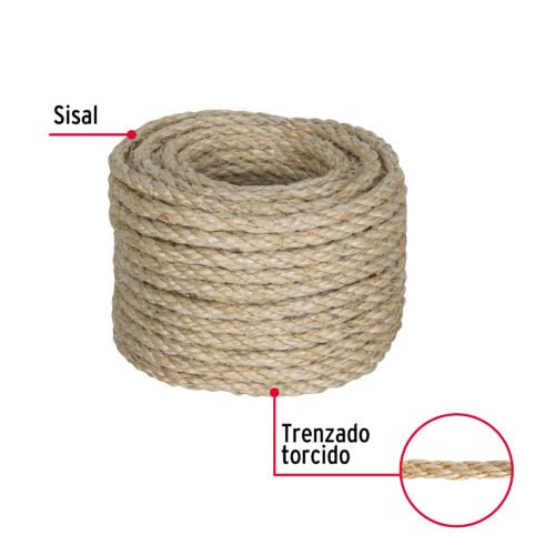 45655 - Piola de Sisal de 6 mm x 15 m natural, FIERO