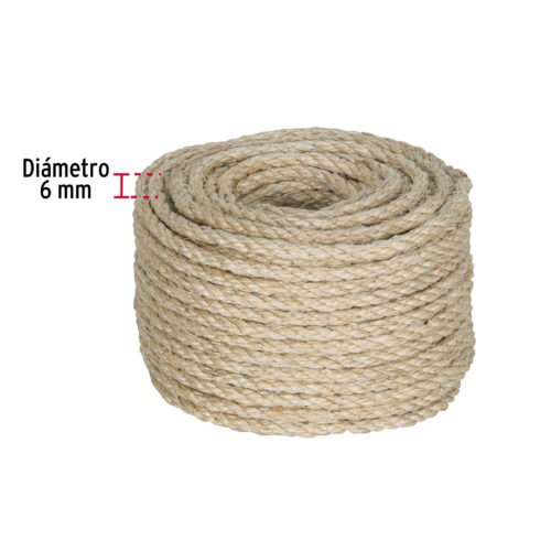 45656 - Piola de Sisal de 6 mm x 30 m natural, FIERO