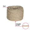 45657 - Piola de Sisal de 8 mm x 15 m natural, FIERO