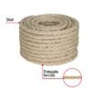 45659 - Piola de Sisal de 10 mm x 15 m natural, FIERO