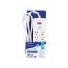 456622 45662 - Multicontacto 6 entradas, 2 USB A 2 USB C, blanco, VOLTECK