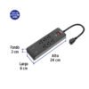 456631 45663 - Multicontacto 6 entradas, 2 USB A 2 USB C, negro, VOLTECK