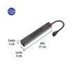 45665 - Multicontacto 4 entradas, 1 USB A  1 USB C, negro, VOLTECK