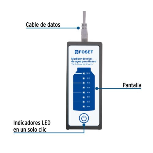 45668 - Medidor de nivel de agua para Tinaco, FOSET