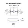 45669 - Luminario LED empotrable ajustable 6 W, cuadrado, luz de día