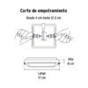 45671 - Luminario LED empotrable ajustable 15 W, cuadrado luz de día