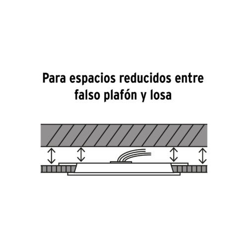 45671 - Luminario LED empotrable ajustable 15 W, cuadrado luz de día