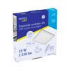 45671 - Luminario LED empotrable ajustable 15 W, cuadrado luz de día