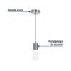 456741 45674 - Socket colgante metálico, satín, VOLTECK