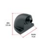 45680 - Tope metálico para puerta, tipo codo, negro, HERMEX